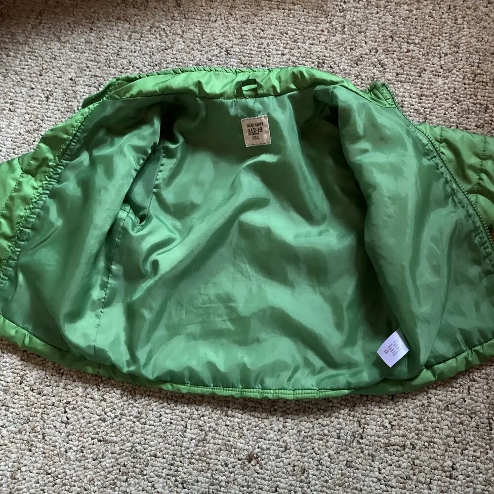 Old Navy Jacket Kids 12-18 Months Green Full Zip